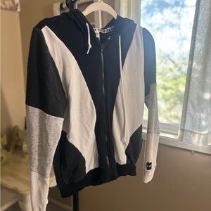 PINK Victoria's Secret Black and White Hoodie